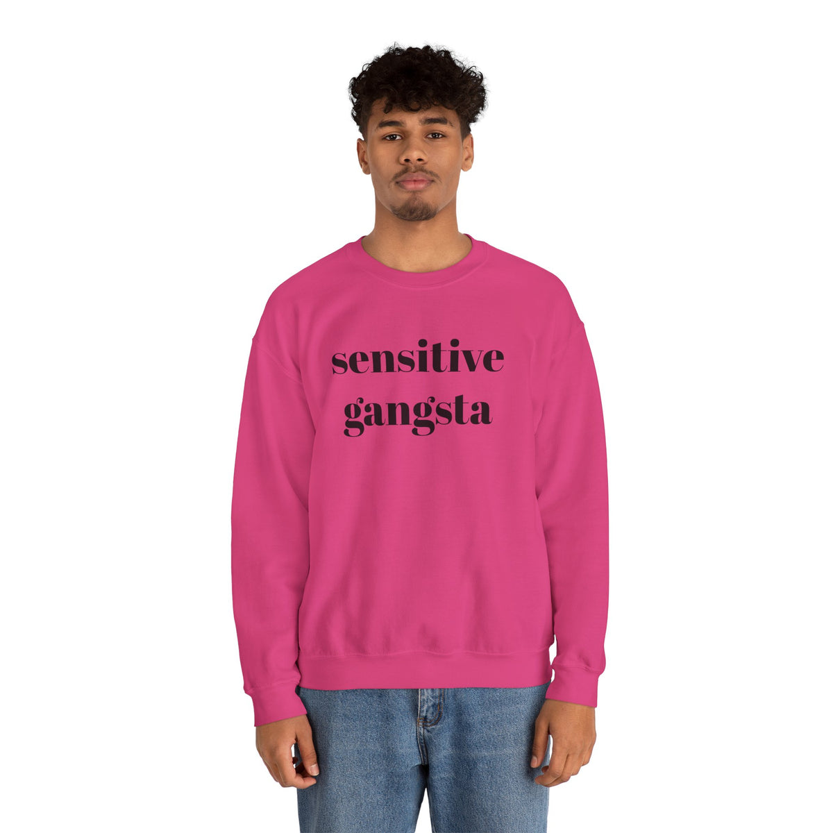 Sensitive Gangsta Sweatshirt — Funny Feminine Slogan Crewneck