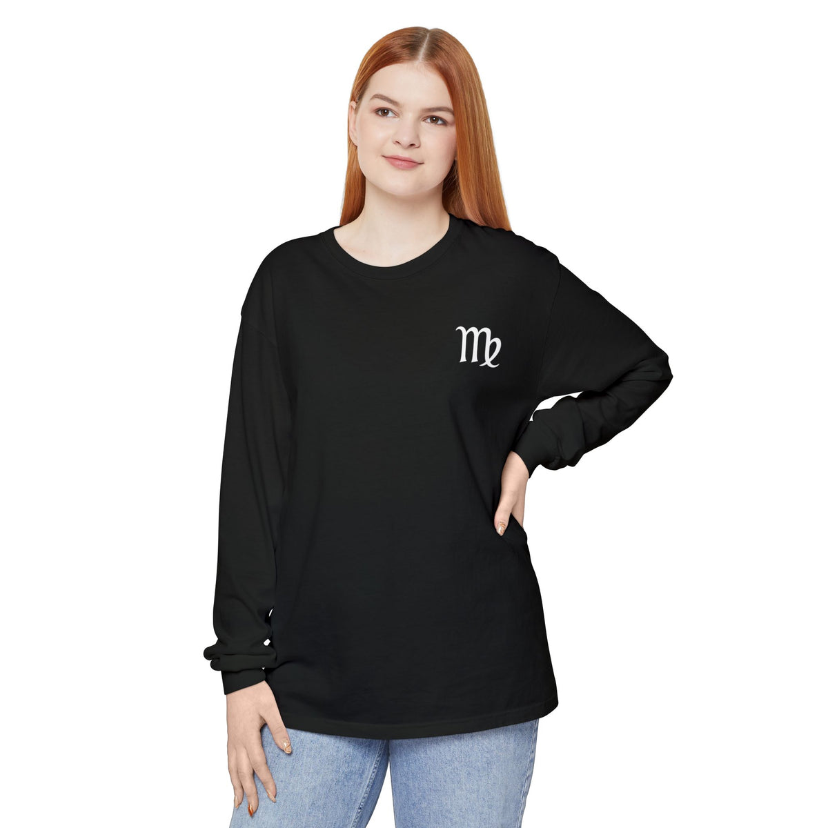 Virgo Zodiac Long Sleeve Tee — 'Virgo Nutrition Facts' Astrology Shirt