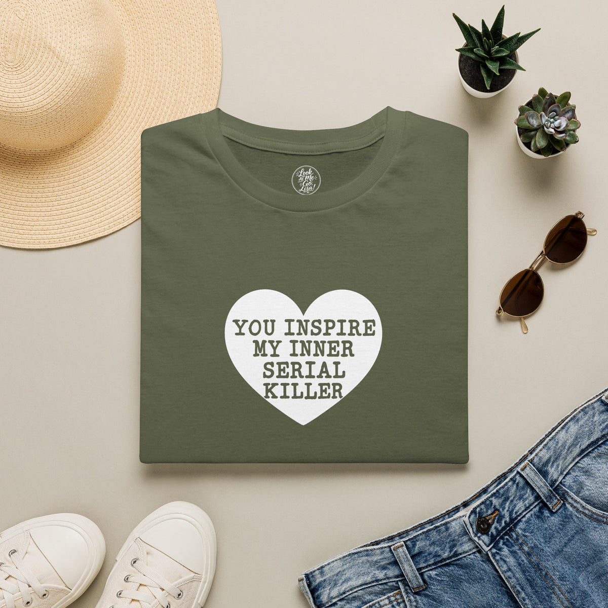 T-Shirt — 'You Inspire My Inner Serial Killer' Heart Graphic