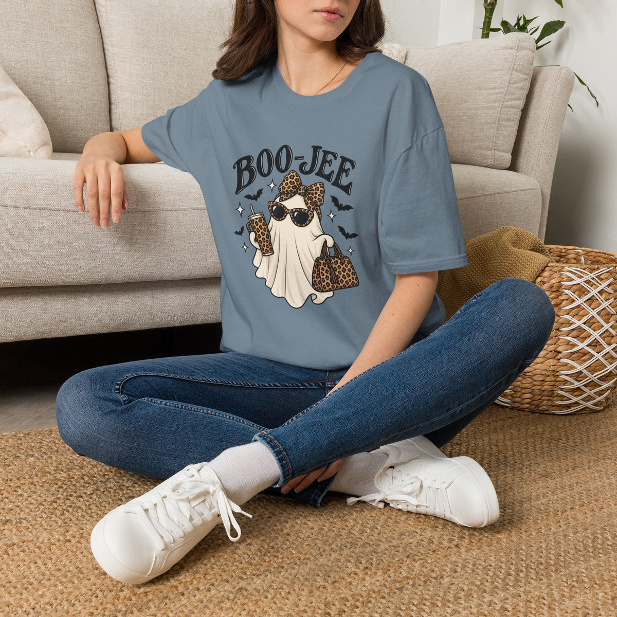 Boo-Jeep Ghost Graphic T-Shirt — Cute Luxury Ghost Halloween Tee