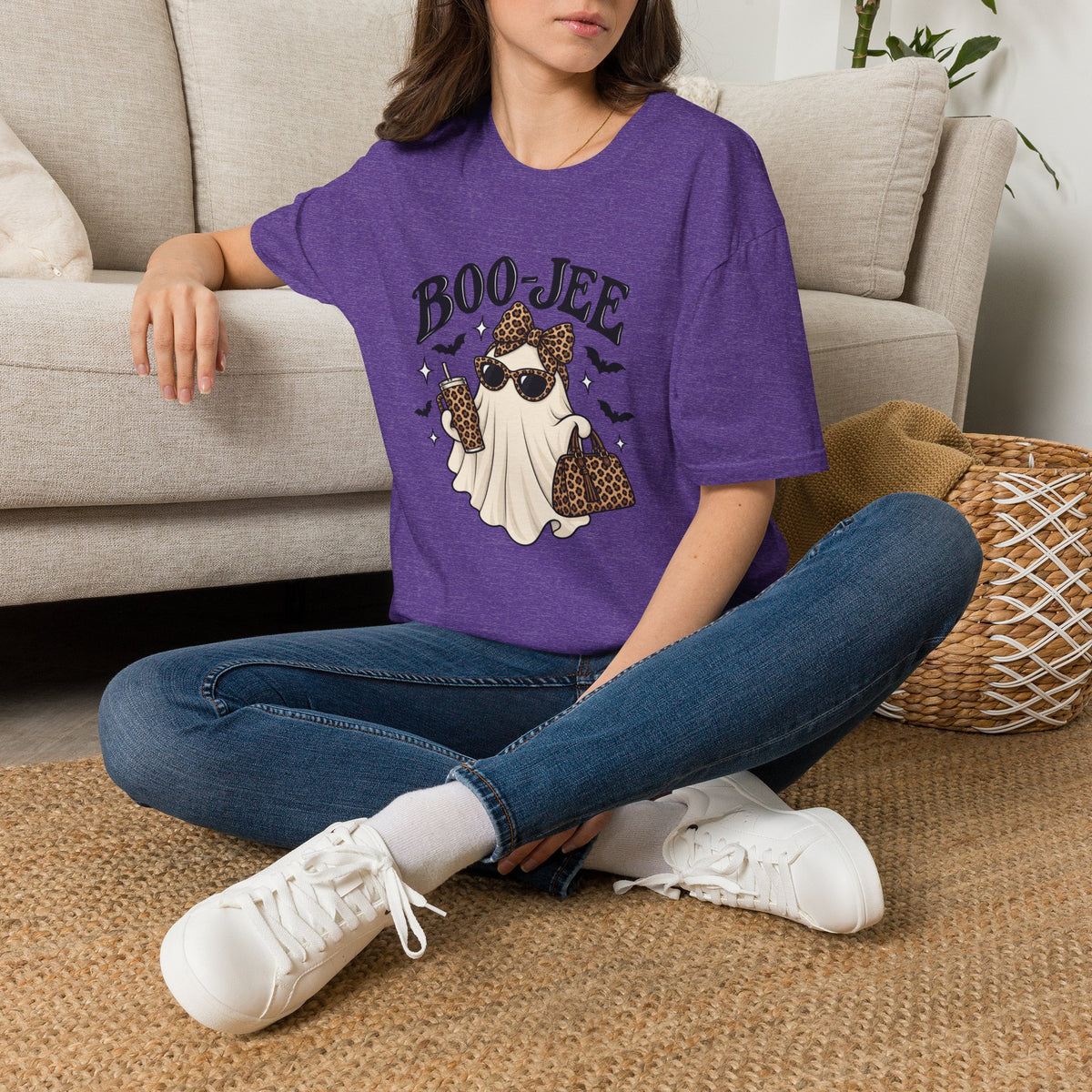Boo-Jeep Ghost Graphic T-Shirt — Cute Luxury Ghost Halloween Tee