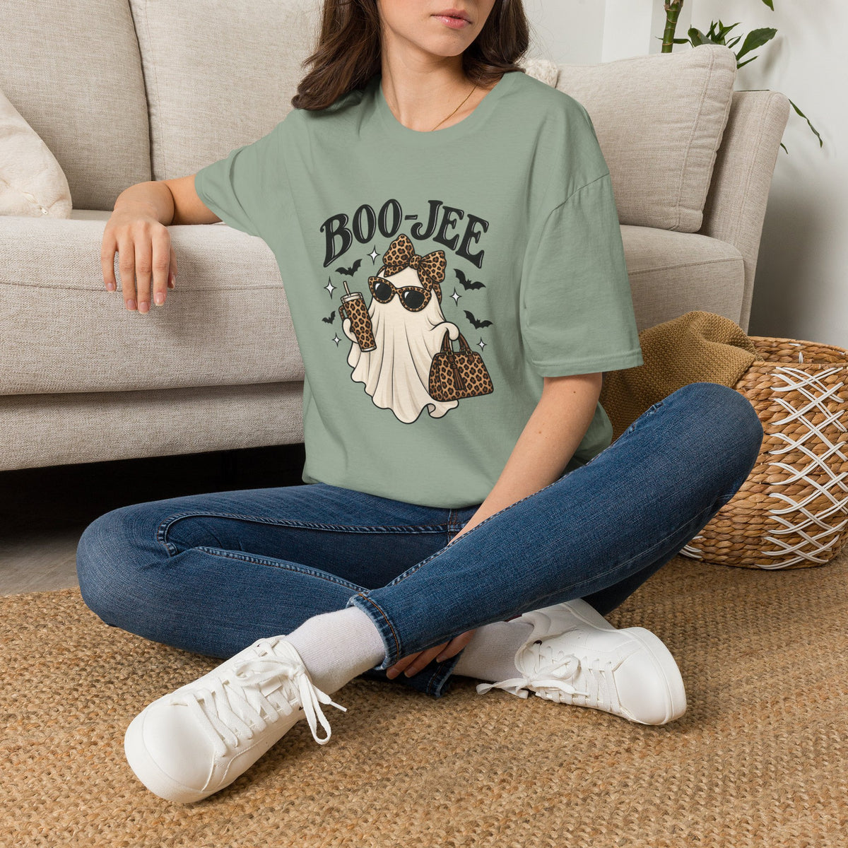 Boo-Jeep Ghost Graphic T-Shirt — Cute Luxury Ghost Halloween Tee