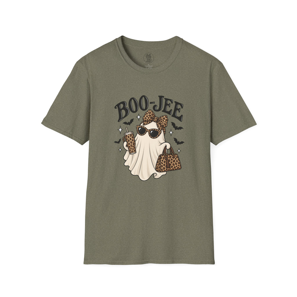 Boo-Jeep Ghost Graphic T-Shirt — Cute Luxury Ghost Halloween Tee