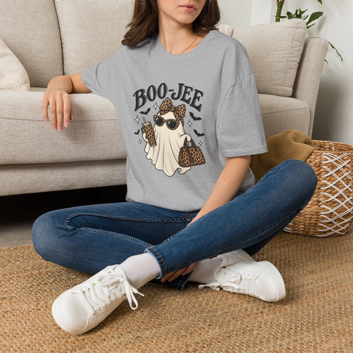 Boo-Jeep Ghost Graphic T-Shirt — Cute Luxury Ghost Halloween Tee